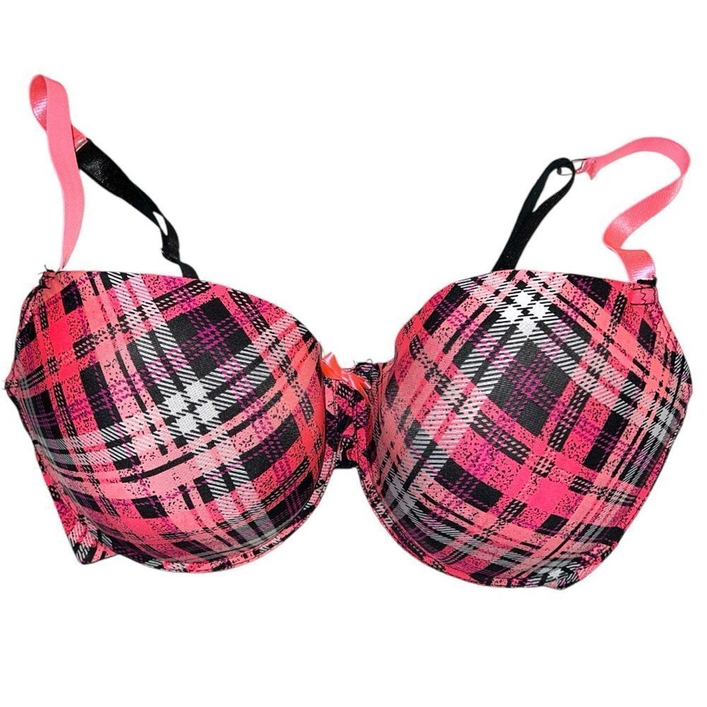 Love Affair cute pink white and plaid bra. New